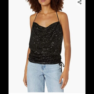 Parker Majorca Ruched Sequin Cowl Top